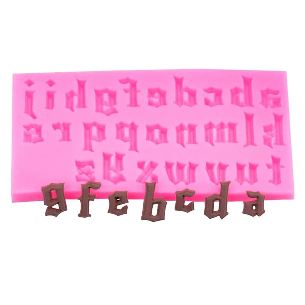 Small Alphabet - Silicone Fondant Gum Paste Mould - thebakingtools.com