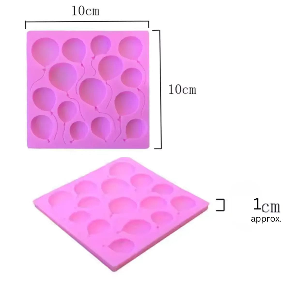 Small And Big Balloon Shaped Silicone Fondant Gum Paste Mould - thebakingtools.com