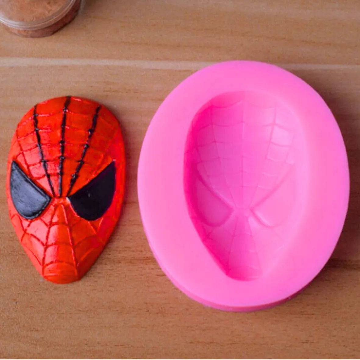 Spiderman Shape Silicone Fondant Gum Paste Mould - thebakingtools.com