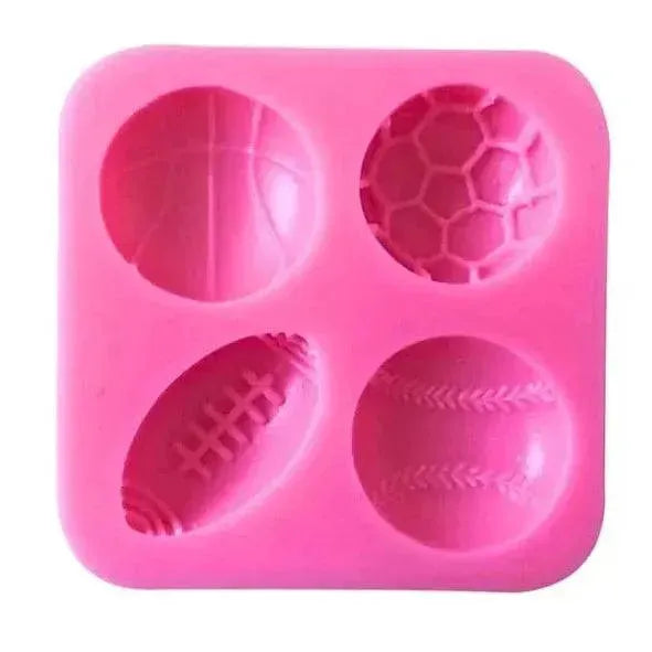 Sports Balls - Silicone Fondant Gum Paste Mould - thebakingtools.com