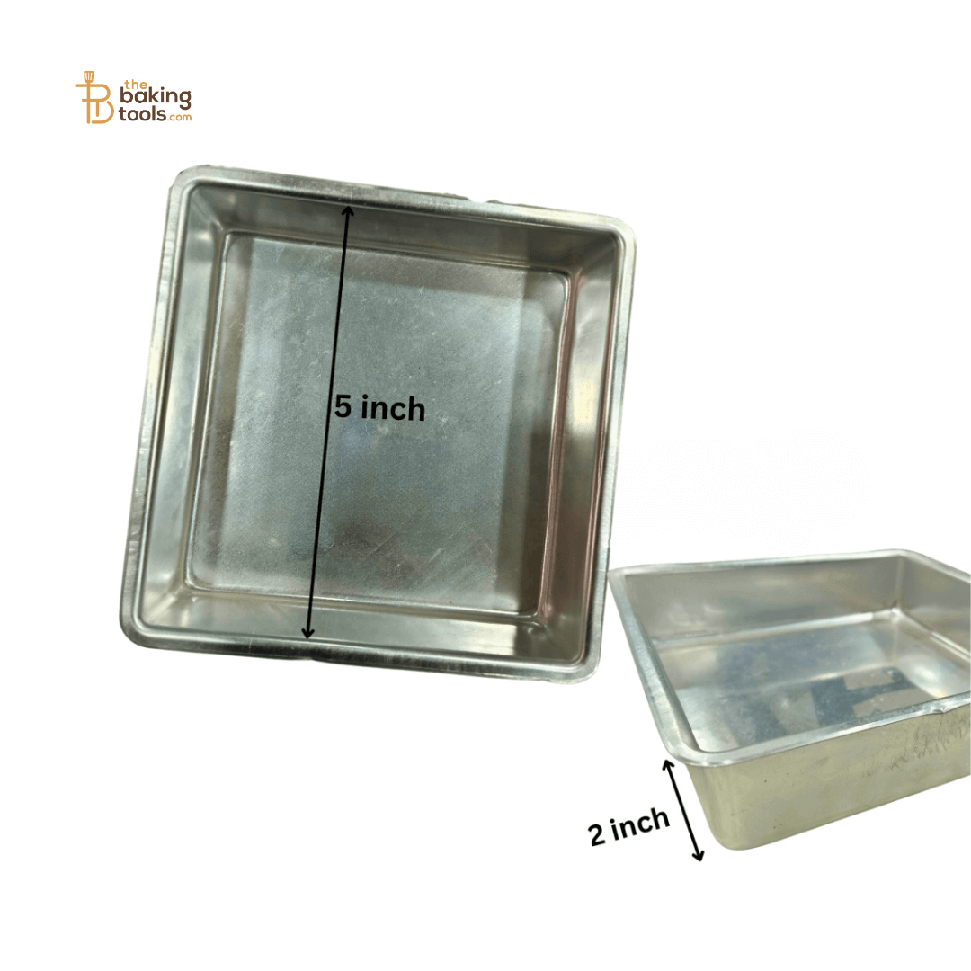 Square Cake Tin Mould 5 Inch - thebakingtools.com