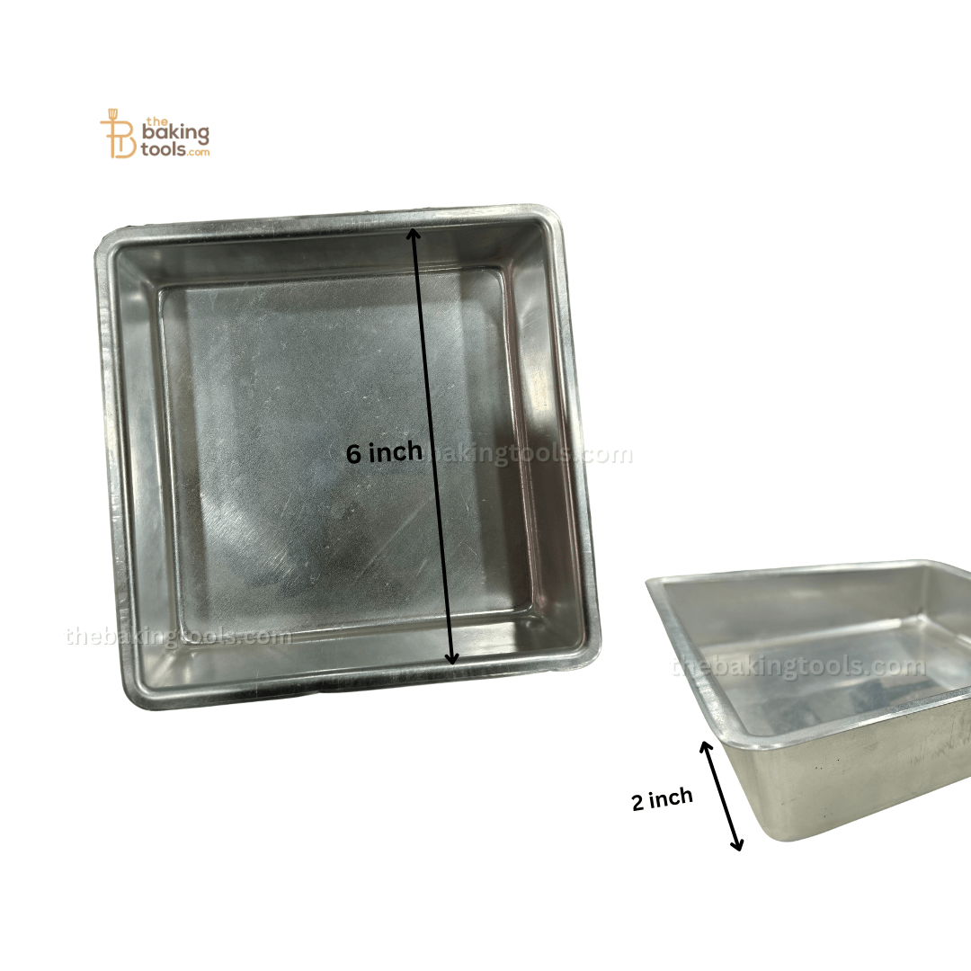 Square Cake Tin Mould 6 Inch - thebakingtools.com