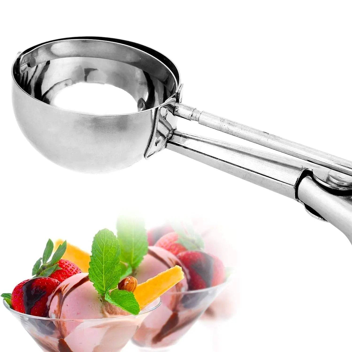 Stainless Steel Ice Cream Scooper-Large | Frosting Scoop - thebakingtools.com