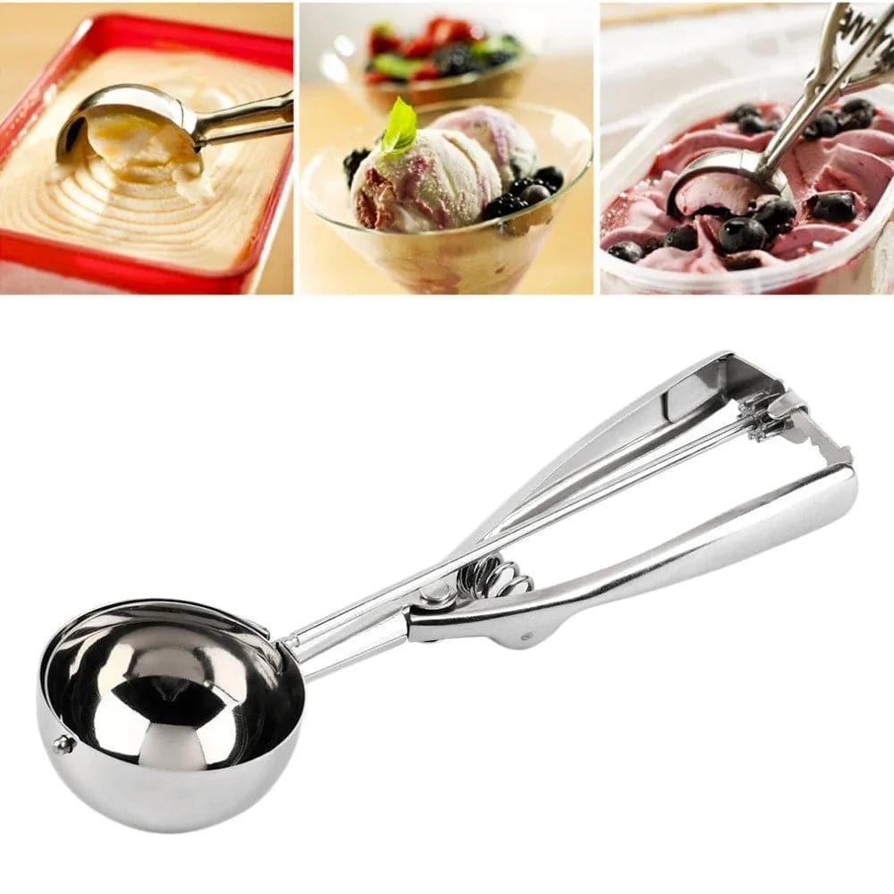 Stainless Steel Ice Cream Scooper-Small | Frosting Scooper - thebakingtools.com