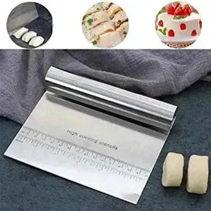 Stainless Steel Food Scraper & Icing Smoother with Scale