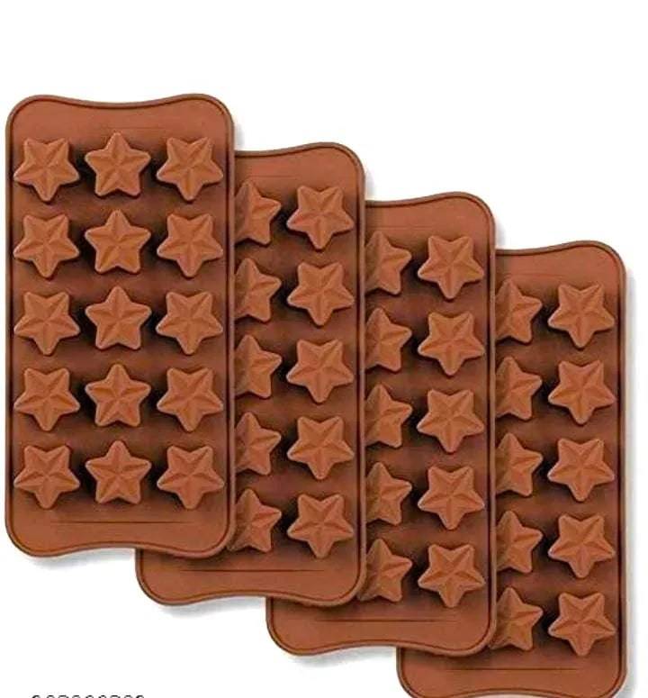 Star Shape Silicon Chocolate Mould-15 Cavity - thebakingtools.com