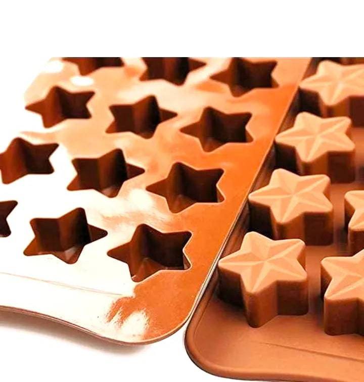 Star Shape Silicon Chocolate Mould-15 Cavity - thebakingtools.com