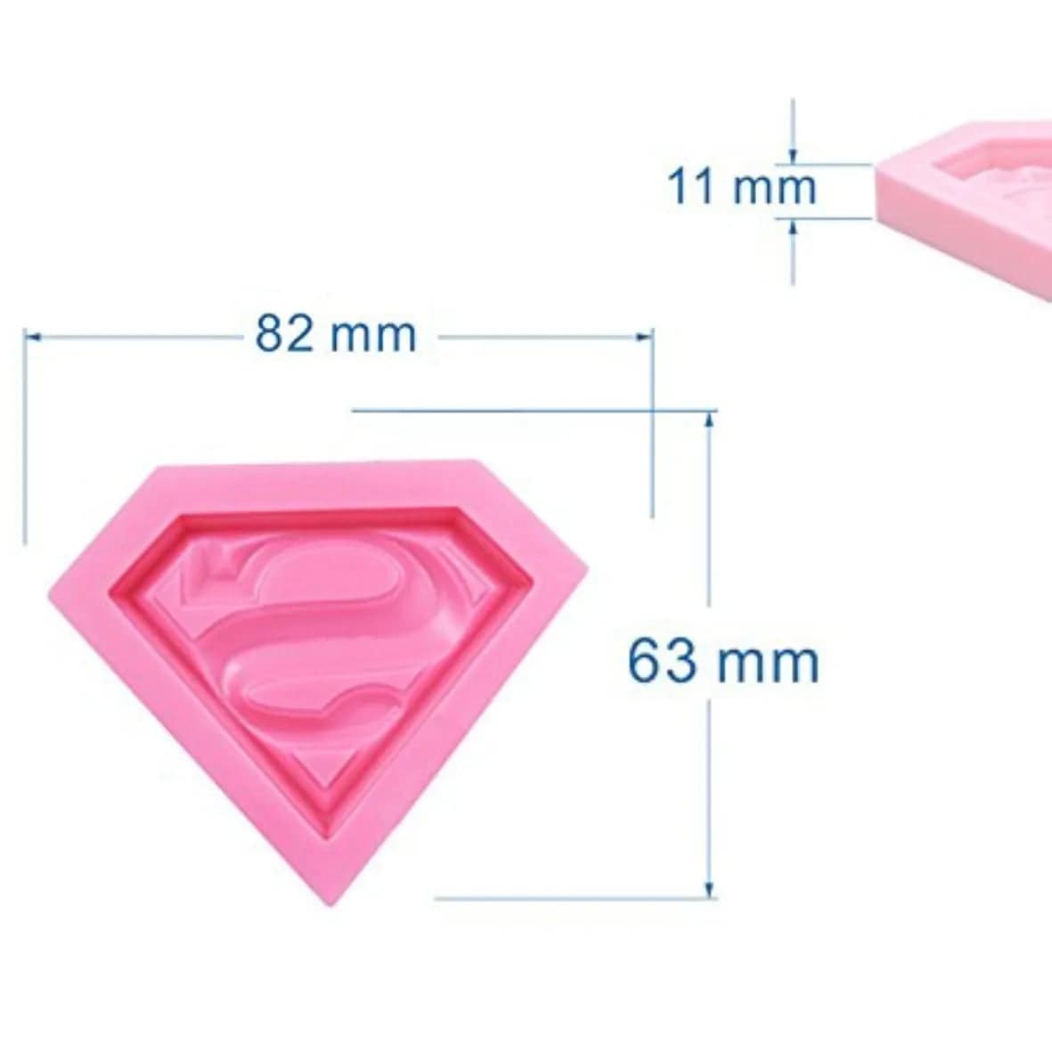 Superman Logo Shape Silicone Fondant Gum Paste Mould - thebakingtools.com