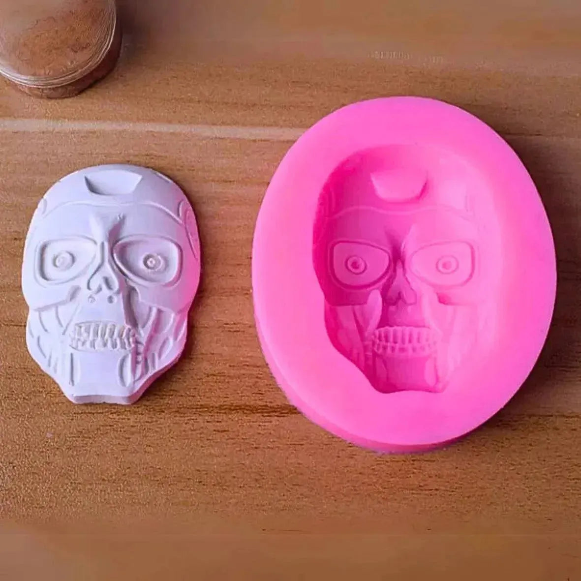 Terminator Face Shape Silicone Fondant Gum Paste Mould - thebakingtools.com