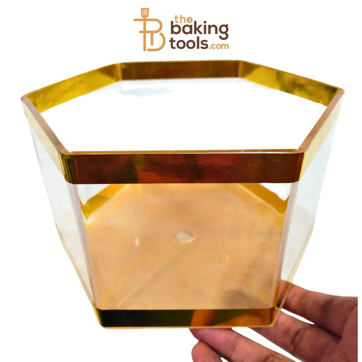 Transparent Hexagonal Cake Spacer 6 x 4 inch - thebakingtools.com