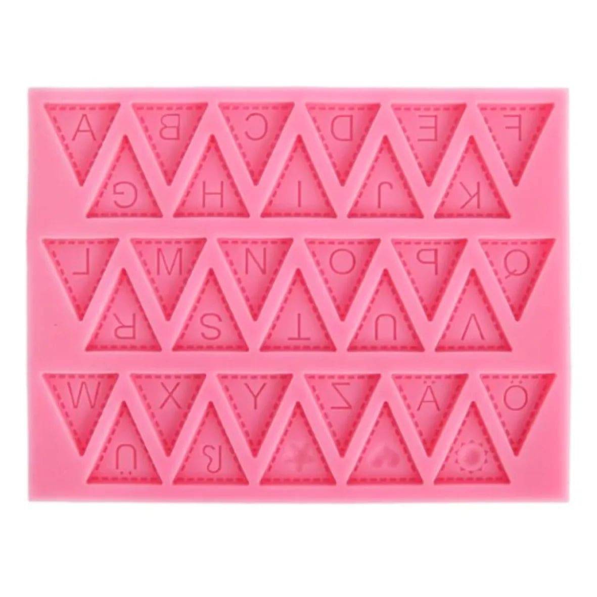 Triangular Letter - Silicone Fondant Gum Paste Mould - thebakingtools.com