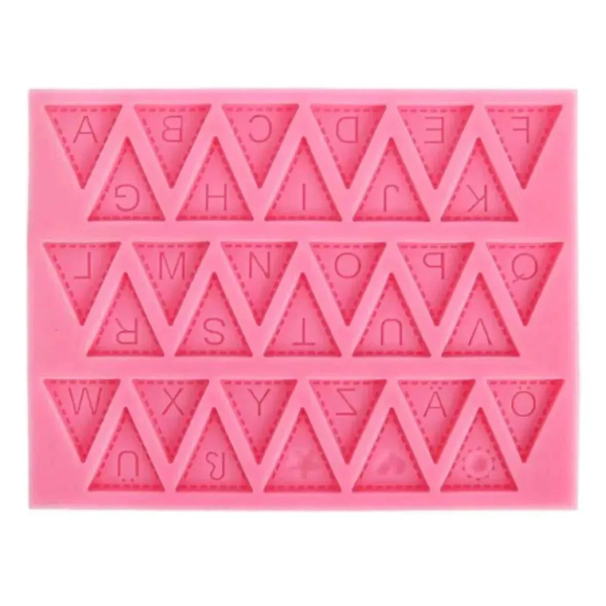 Triangular Letter - Silicone Fondant Gum Paste Mould - thebakingtools.com