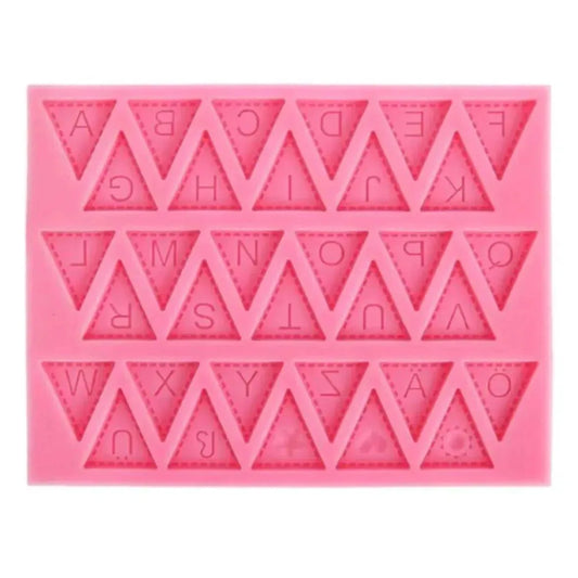Triangular Letter - Silicone Fondant Gum Paste Mould - thebakingtools.com