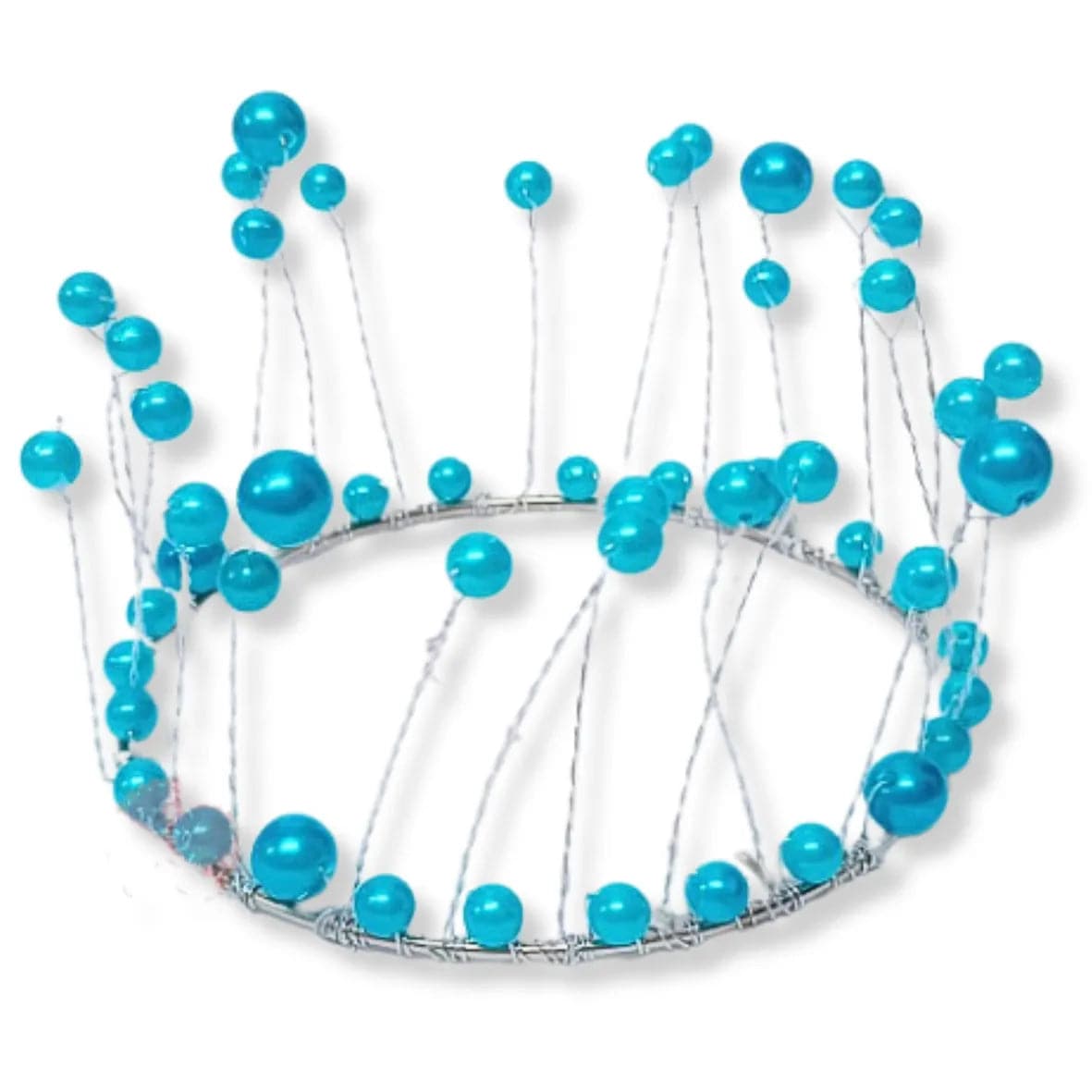 Turquoise Pearl Crown Cake Topper - thebakingtools.com