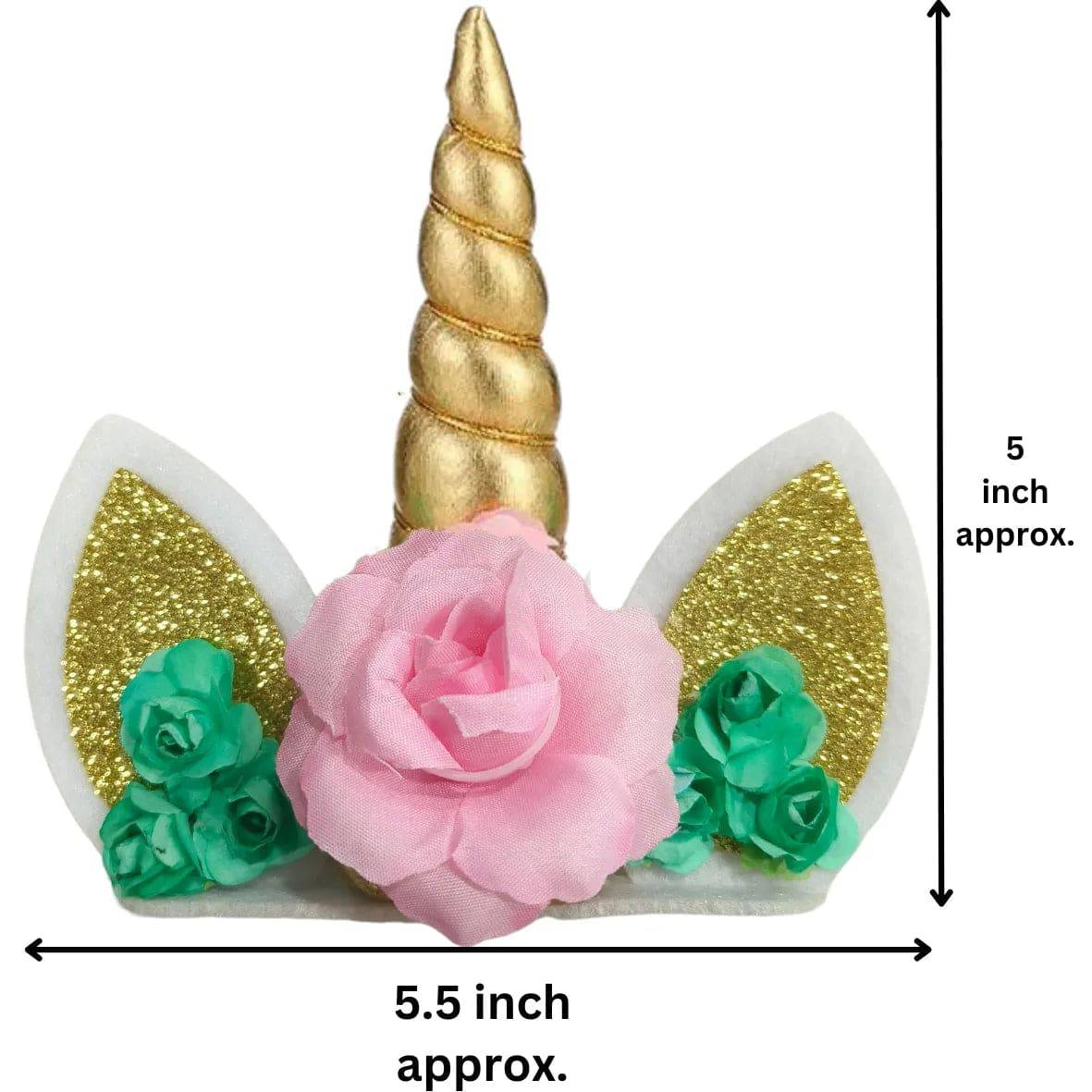 Unicorn Horn Cake Toppers-Golden - thebakingtools.com