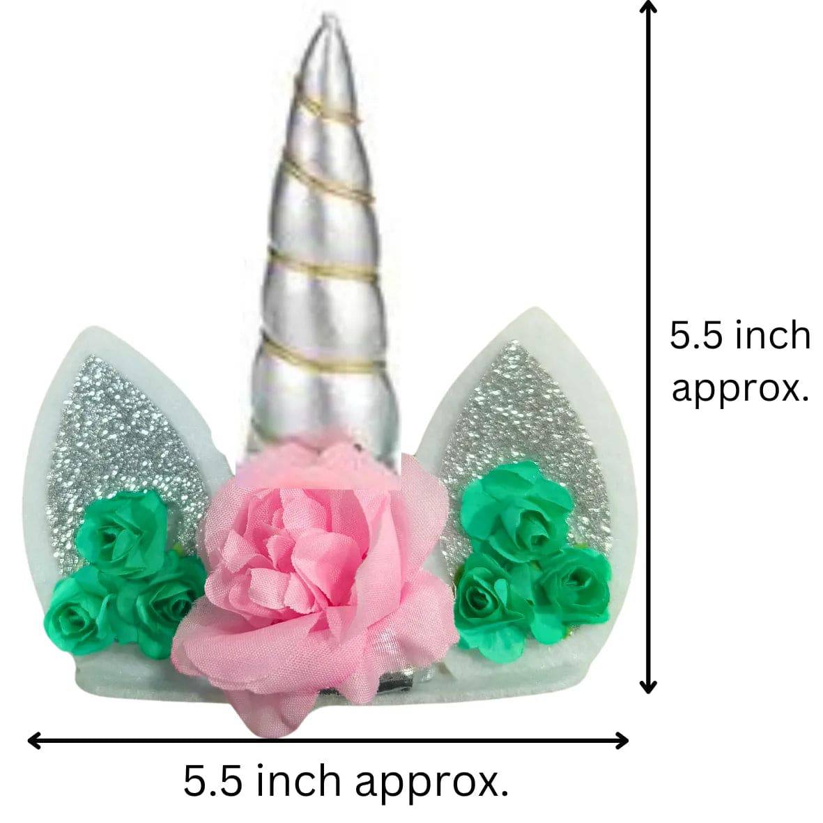 Unicorn Horn Cake Toppers-Silver - thebakingtools.com