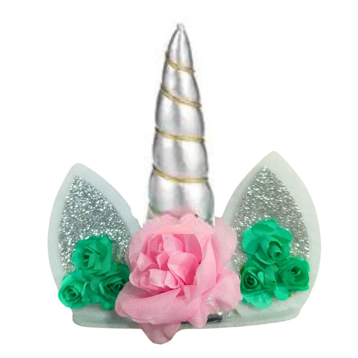 Unicorn Horn Cake Toppers-Silver - thebakingtools.com