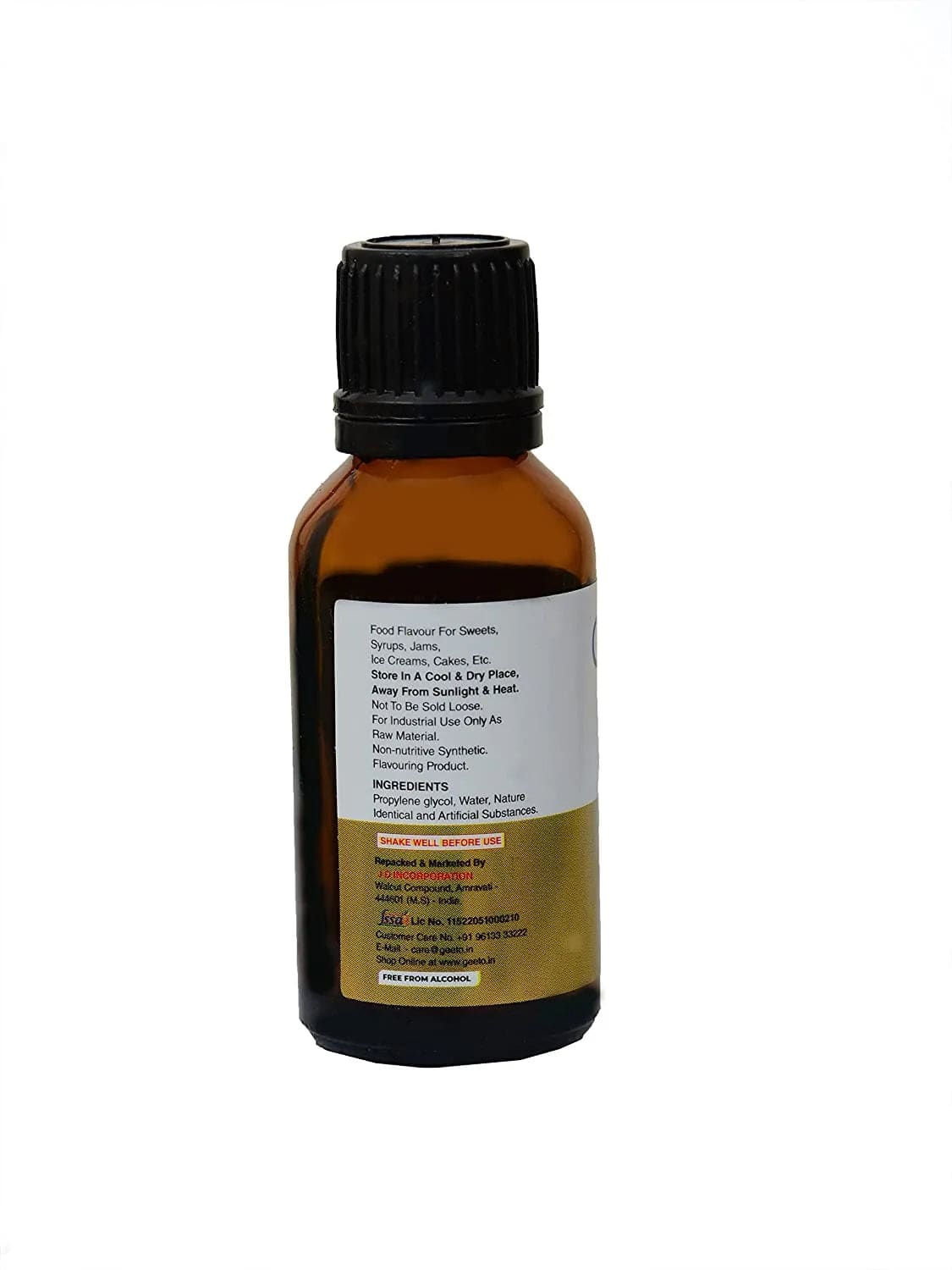 Vanilla Food Flavour Essence | 30ml | Geeto Food Flavour - thebakingtools.com