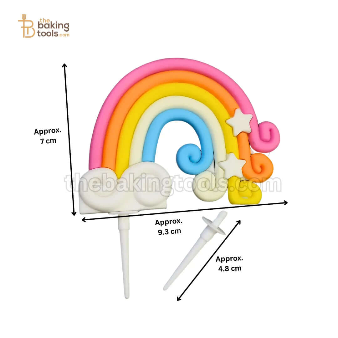 Vibrant Silicone Rainbow Cake Topper _ Multicolour Delight for Baking Bliss - 6 - thebakingtools.com