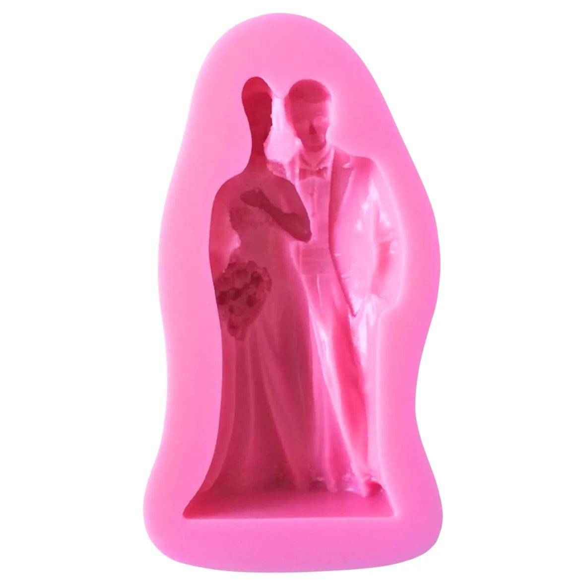 Wedding Engagement Couple 2 Silicone Fondant Gum Paste Mould - thebakingtools.com