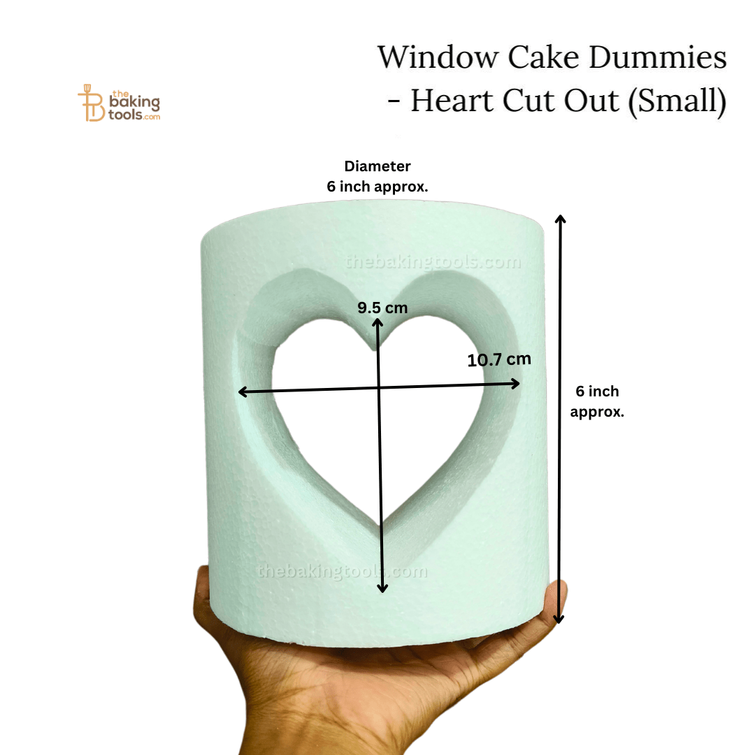 Window Cake Dummies - Heart Shaped Cut Out (Small) - thebakingtools.com