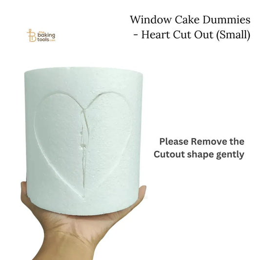 Window Cake Dummies - Heart Shaped Cut Out (Small) (NO DAMAGE CLAIMS) - (NO COD) - thebakingtools.com