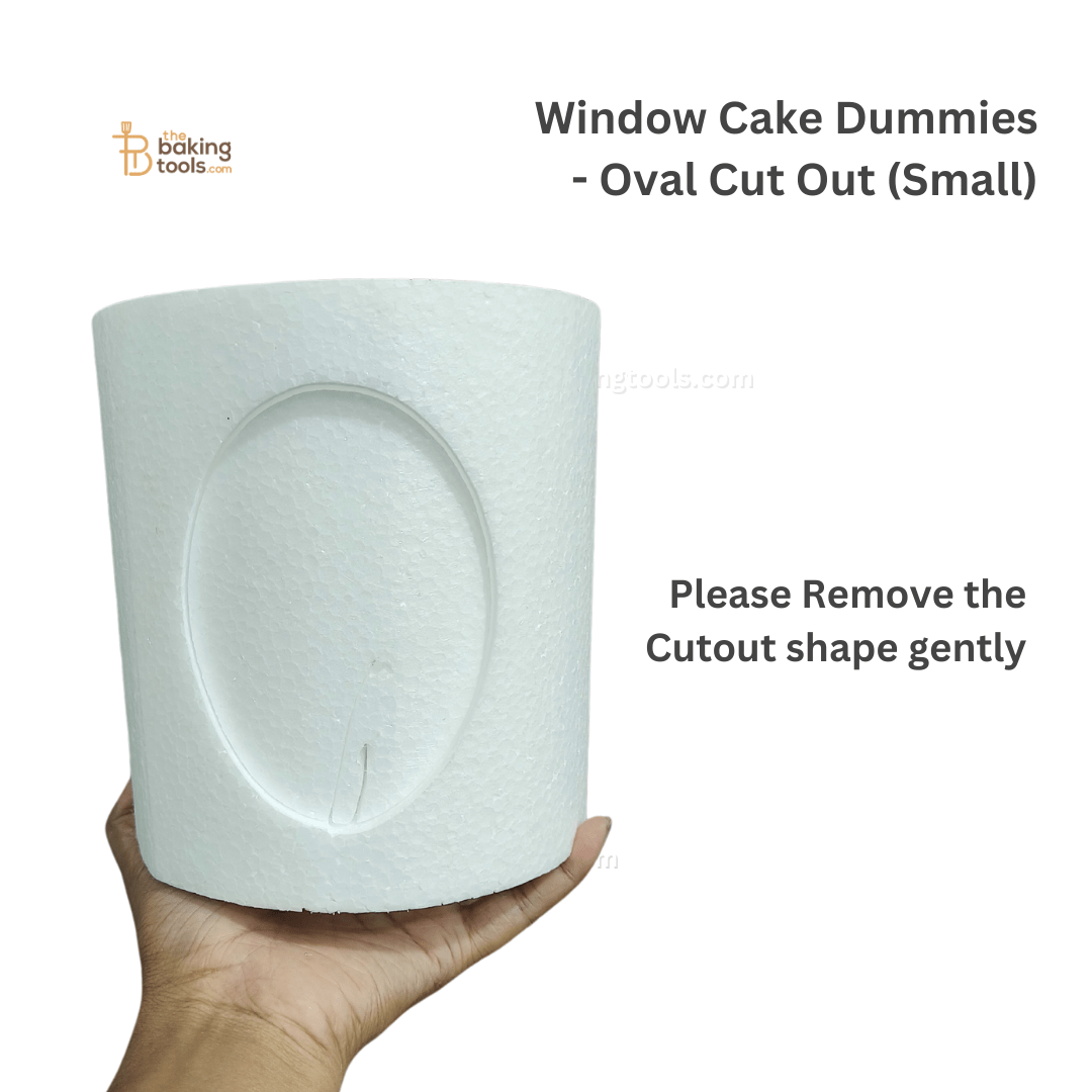 Window Cake Dummies - Oval Cut Out (Small) - thebakingtools.com