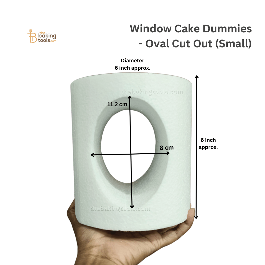 Window Cake Dummies - Oval Cut Out (Small) - thebakingtools.com