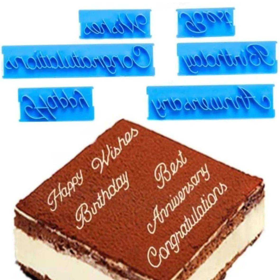 Wishes and Blessings Cookie Stamp Fondant Cutter Mould - thebakingtools.com