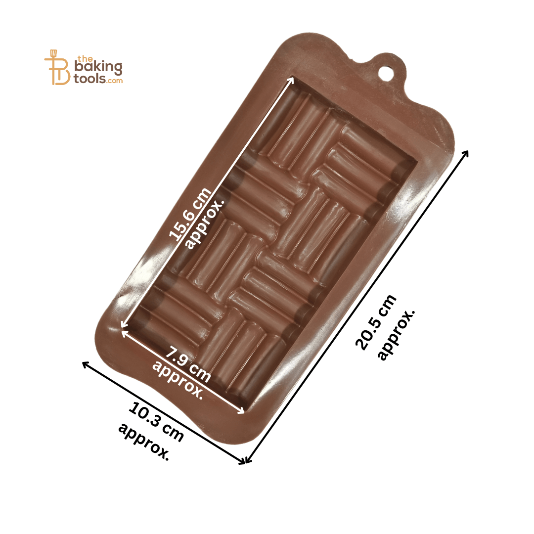 Woven Shaped Silicone Chocolate Bar Mould - thebakingtools.com