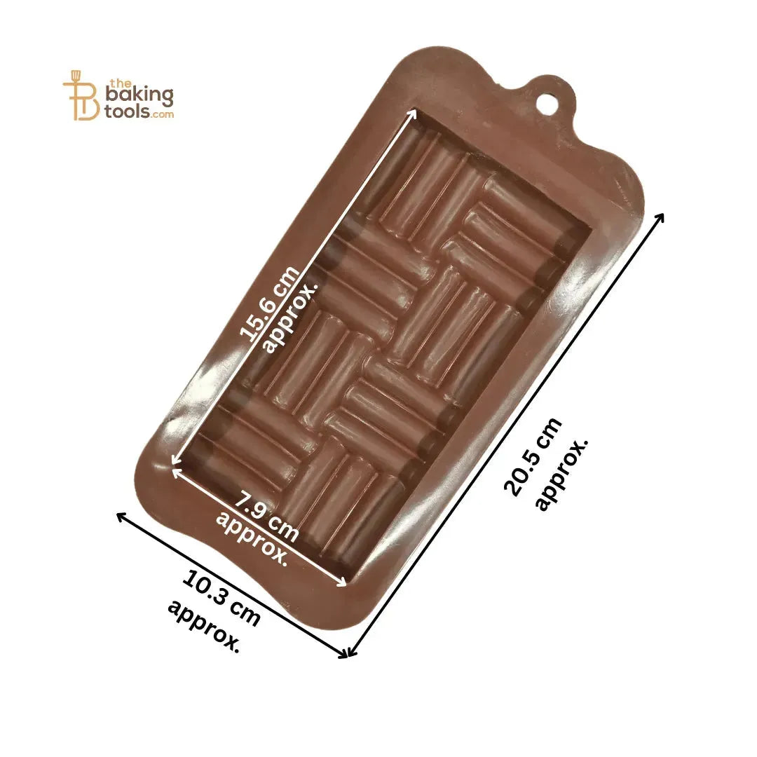 Woven Shaped Silicone Chocolate Bar Mould - thebakingtools.com