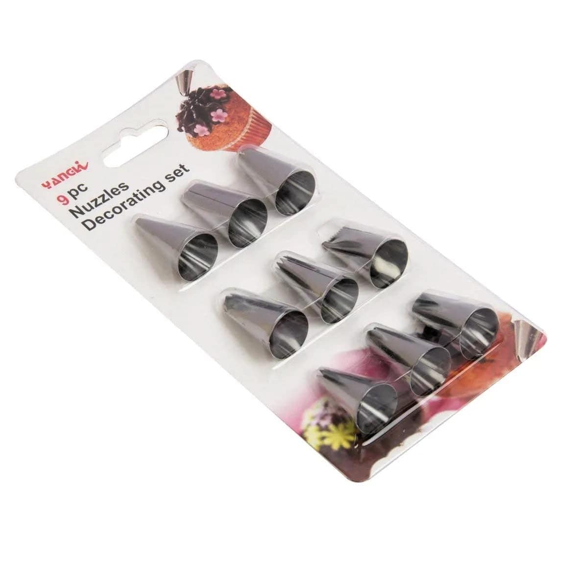 Yangli - 9 pcs Cake Decorating Nozzle Set - thebakingtools.com