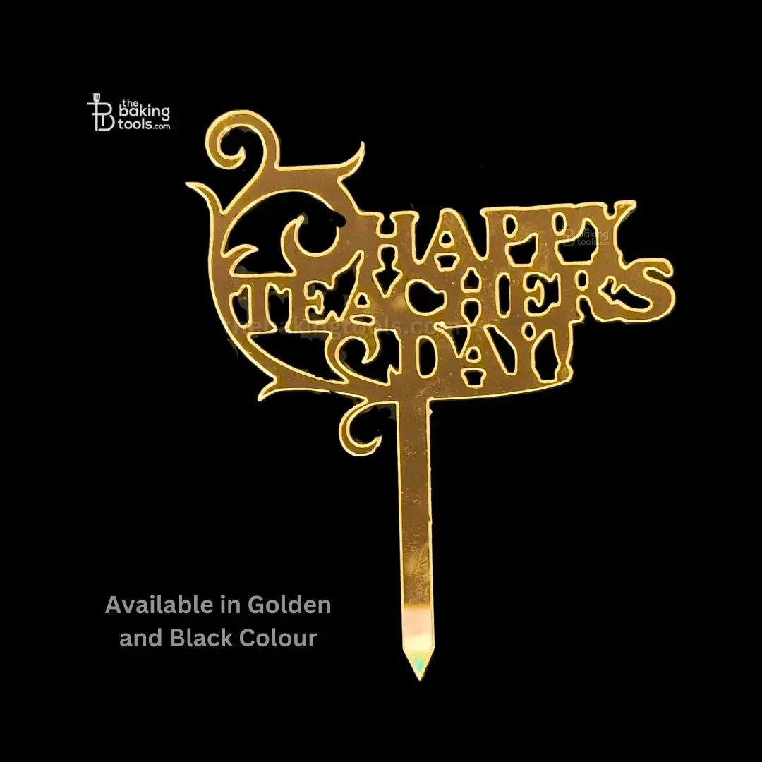 Happy Teacher's Day Acrylic Cake Topper Tag- 004