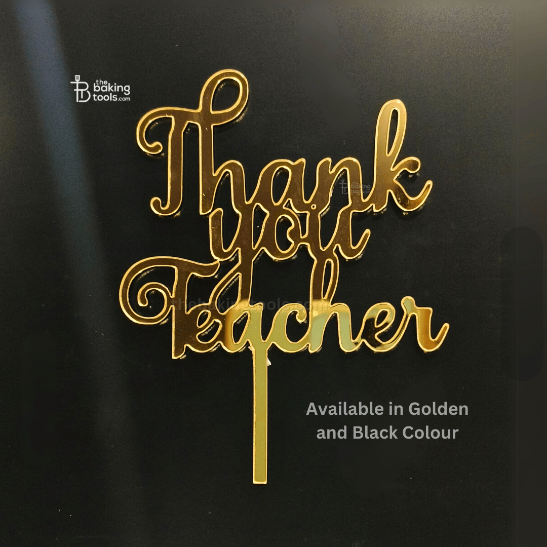 Thank You Teachers Day Acrylic Cake Topper Tag - 002 - thebakingtools.com