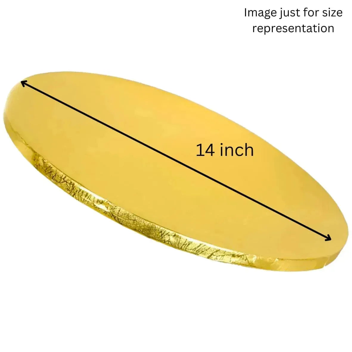 Round Golden And Silver Drum Board 14 inch (Pack of 5) - thebakingtools.com