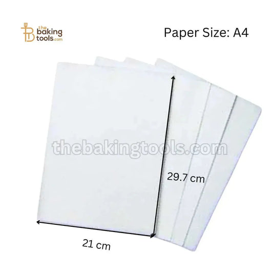 Edible Plain Wafer Paper (A4 Size) | Edible Sheets For Cake Decoration ( NO COD ) - thebakingtools.com
