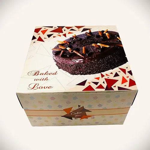 Cake Box Duplex 1kg [10X10X5] Pack of 10 - thebakingtools.com