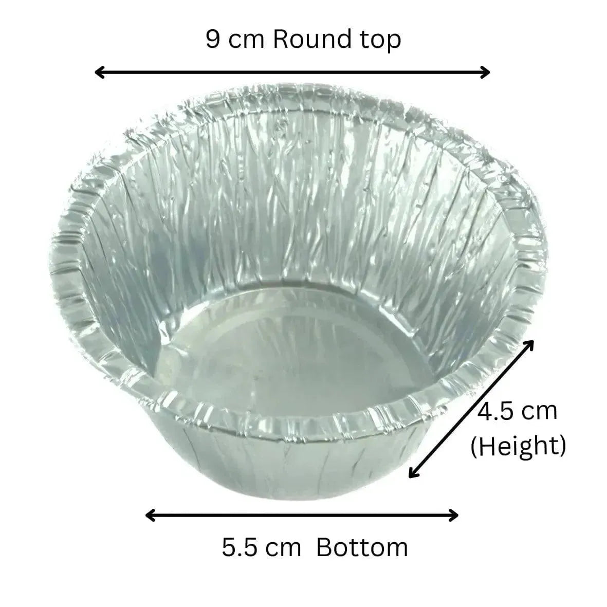 Choco Lava Cup Aluminum Foil Cups 140ml (Pack of 100) - thebakingtools.com