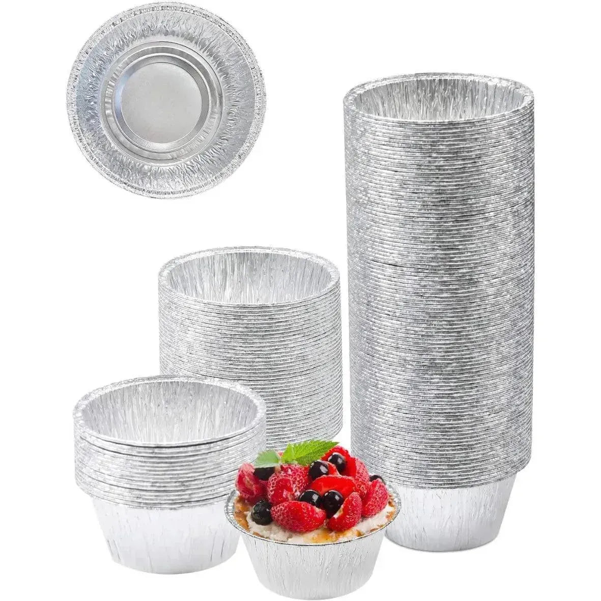 Choco Lava Cup Aluminum Foil Cups 140ml (Pack of 100) - thebakingtools.com