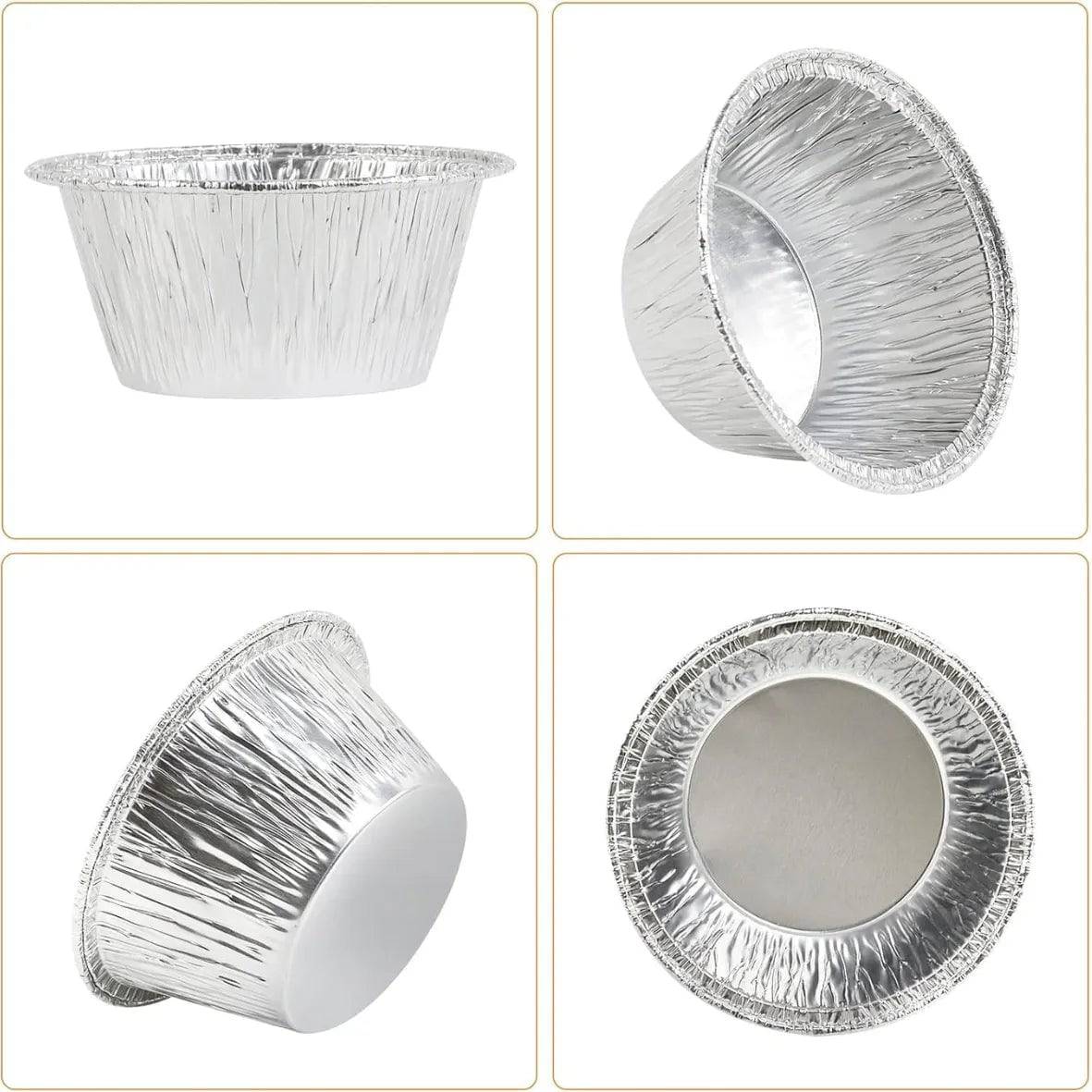 Choco Lava Aluminum Foil Cups 140ml (Pack of 100) - thebakingtools.com