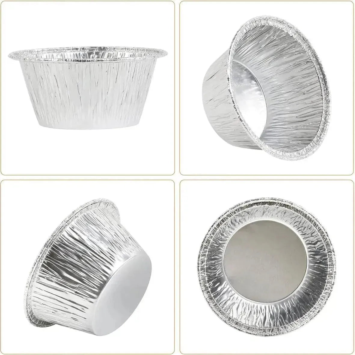 Choco Lava Cup Aluminum Foil Cups 140ml (Pack of 100) - thebakingtools.com