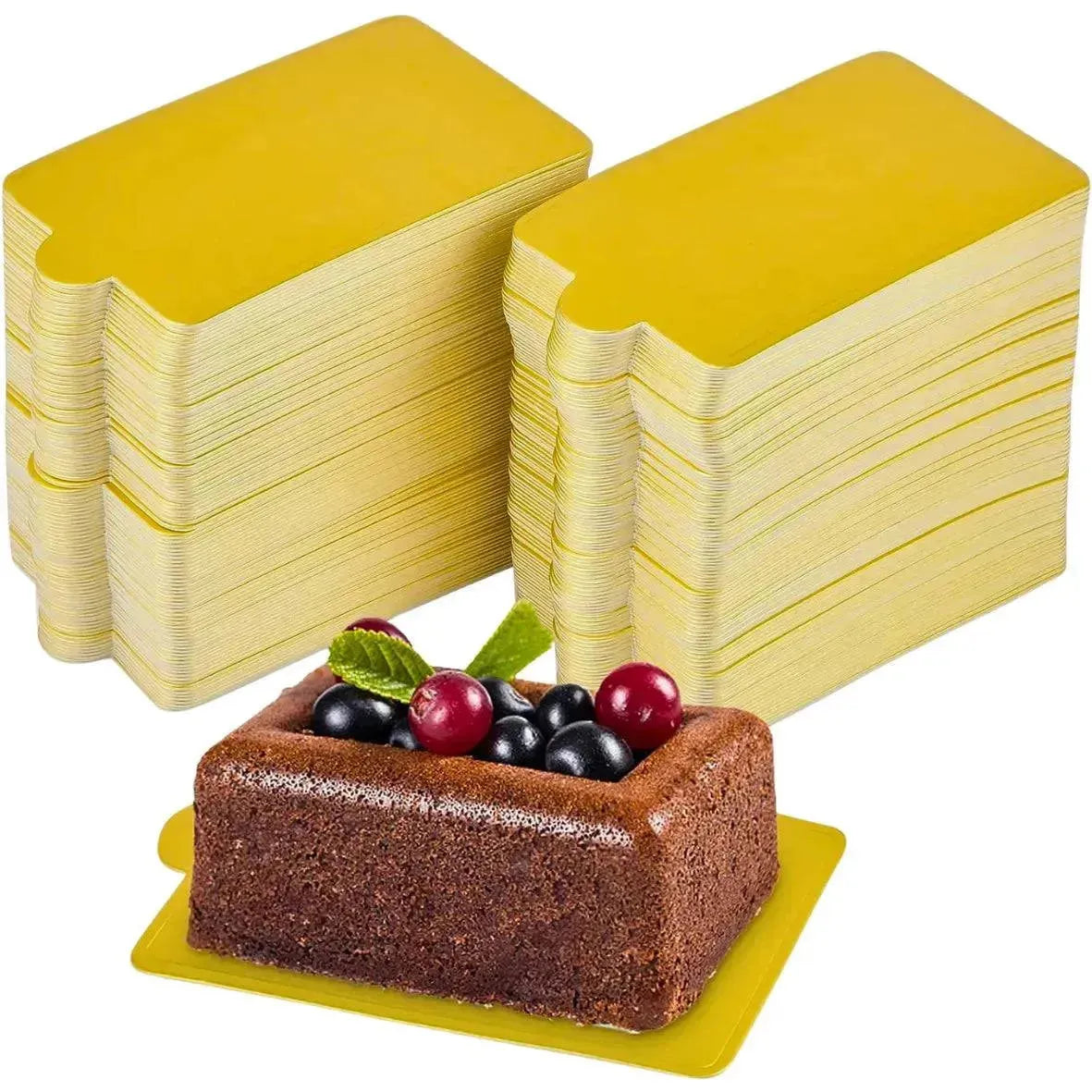 Rectangle Pastry Base (Pack of 100) | For Pastries, Mini Cake, Desserts - thebakingtools.com