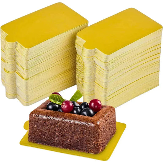 Rectangle Pastry Base (Pack of 100) | For Pastries, Mini Cake, Desserts - thebakingtools.com