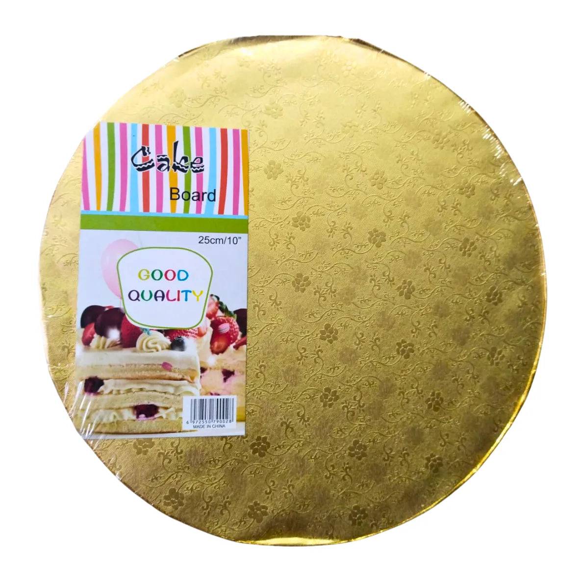 Round Golden Drum Board 10 inch (Pack of 5) - thebakingtools.com