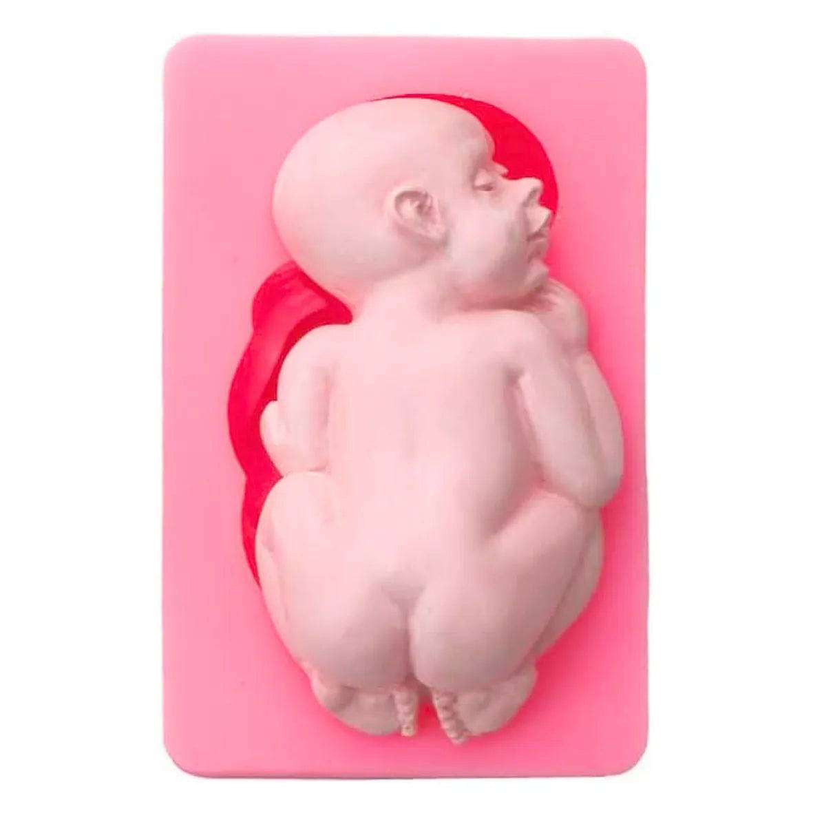 Sleeping Baby Big Silicone Fondant Gum Paste Mould - thebakingtools.com