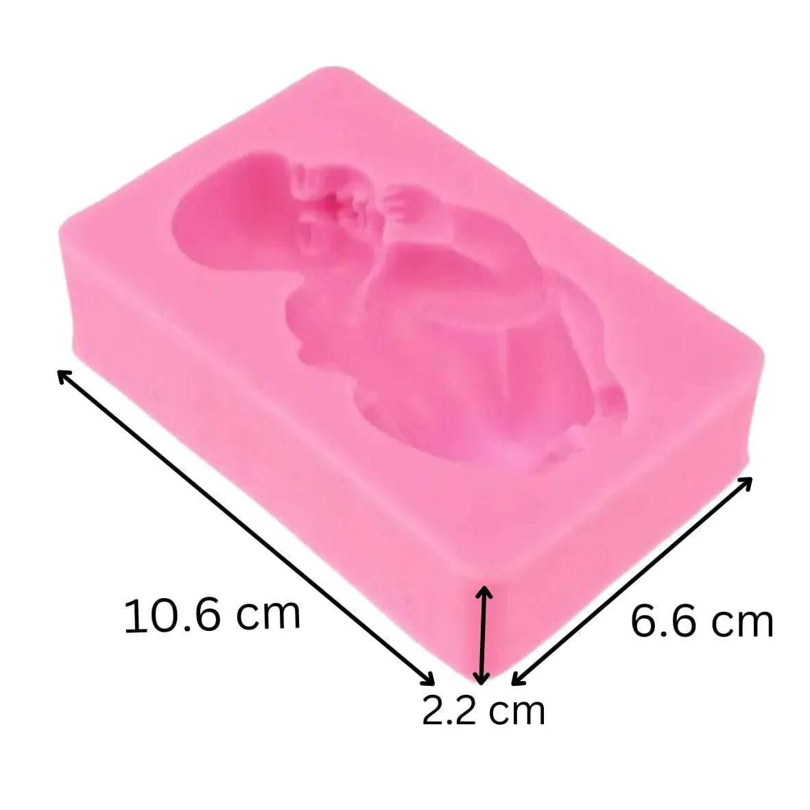 Sleeping Baby Big Silicone Fondant Gum Paste Mould - thebakingtools.com