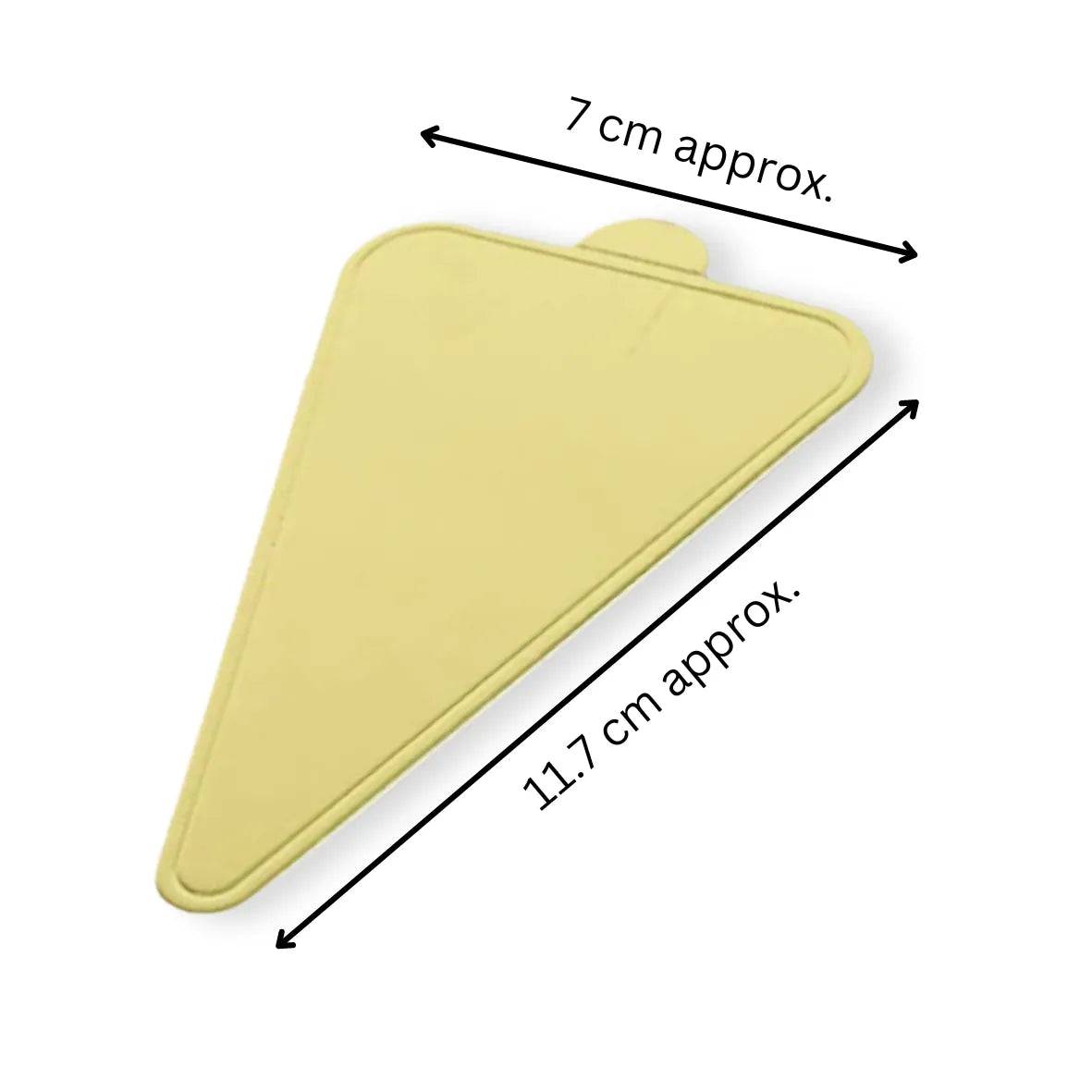 Triangle Pastry Base (Pack of 100) | For Serving Cake Slices - thebakingtools.com