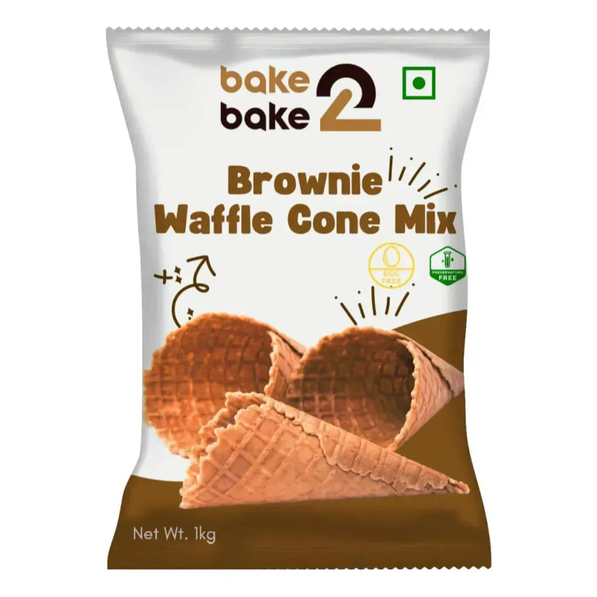 Brownie Waffle Cone Premix - Bake2Bake by TheBakingTools (Eggless) (No COD) - thebakingtools.com