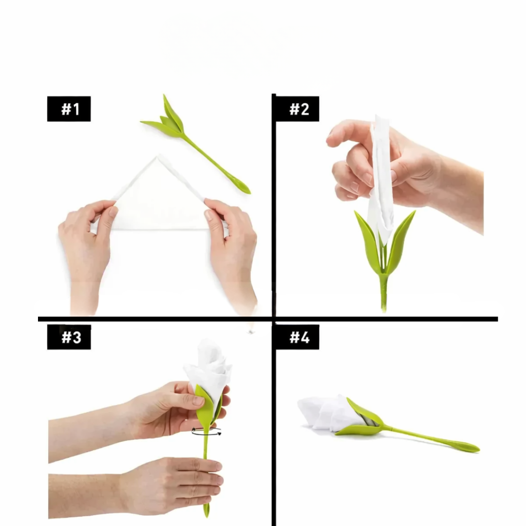 Flower Napkin Holder - Pack of 4