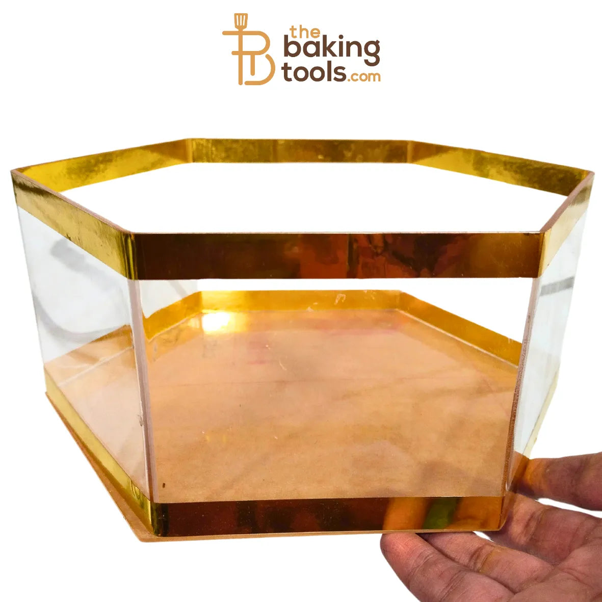 Transparent Hexagonal Cake Spacer 8 x 4 inch - thebakingtools.com